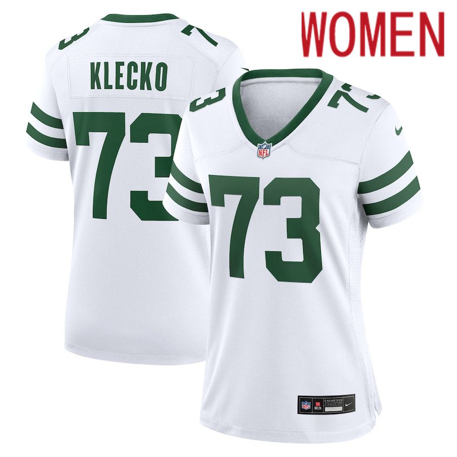 Women New York Jets #73 Joe Klecko Nike White Legacy Retired Player Game NFL Jersey->->Women Jersey